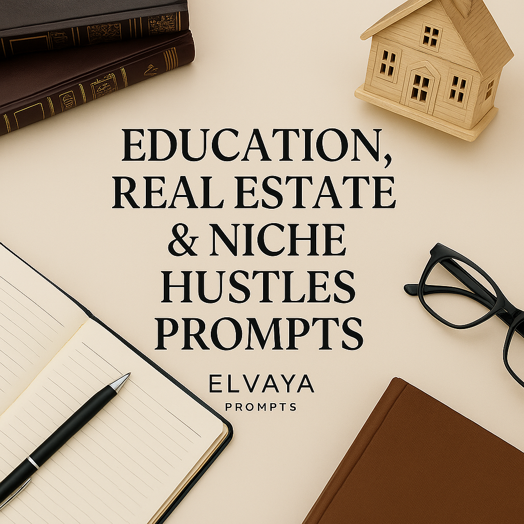 Education, Real Estate & Niche Hustles Prompt Pack